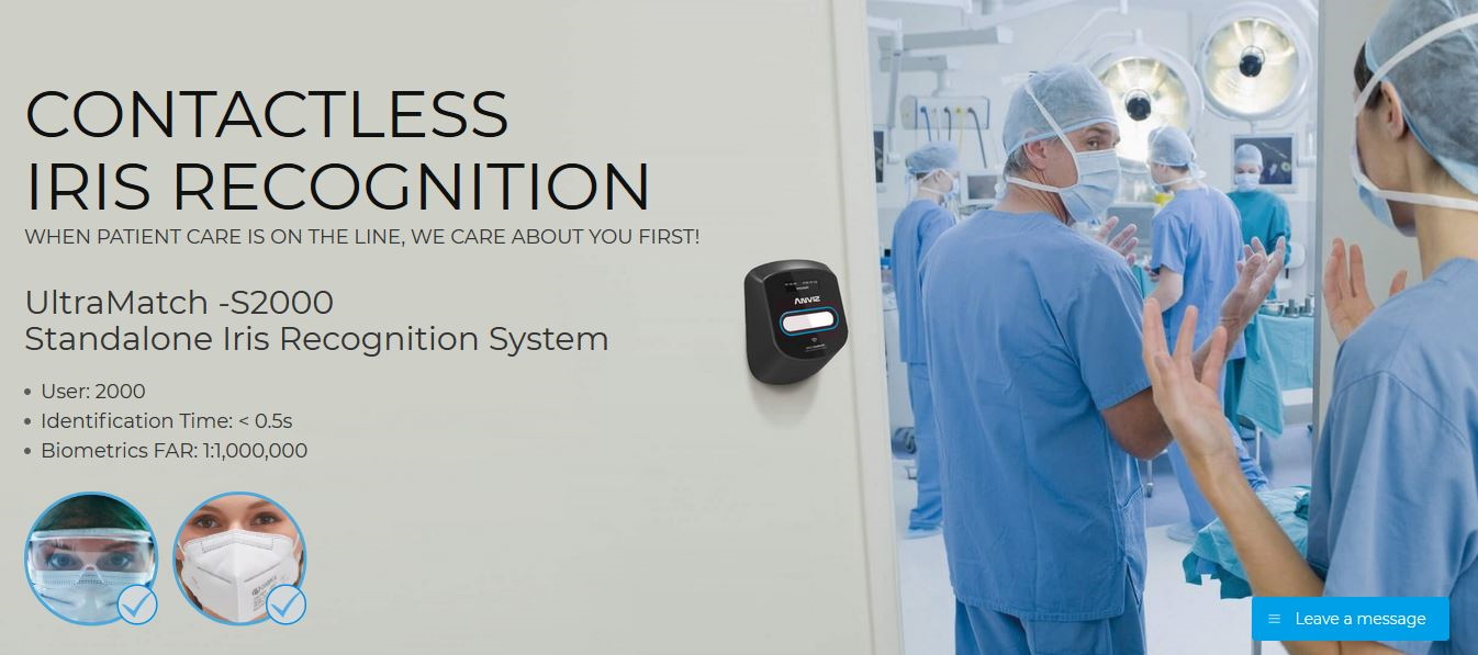  Anviz S2000 controllo accessi riconoscimento iride sale chirurgiche